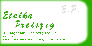 etelka preiszig business card